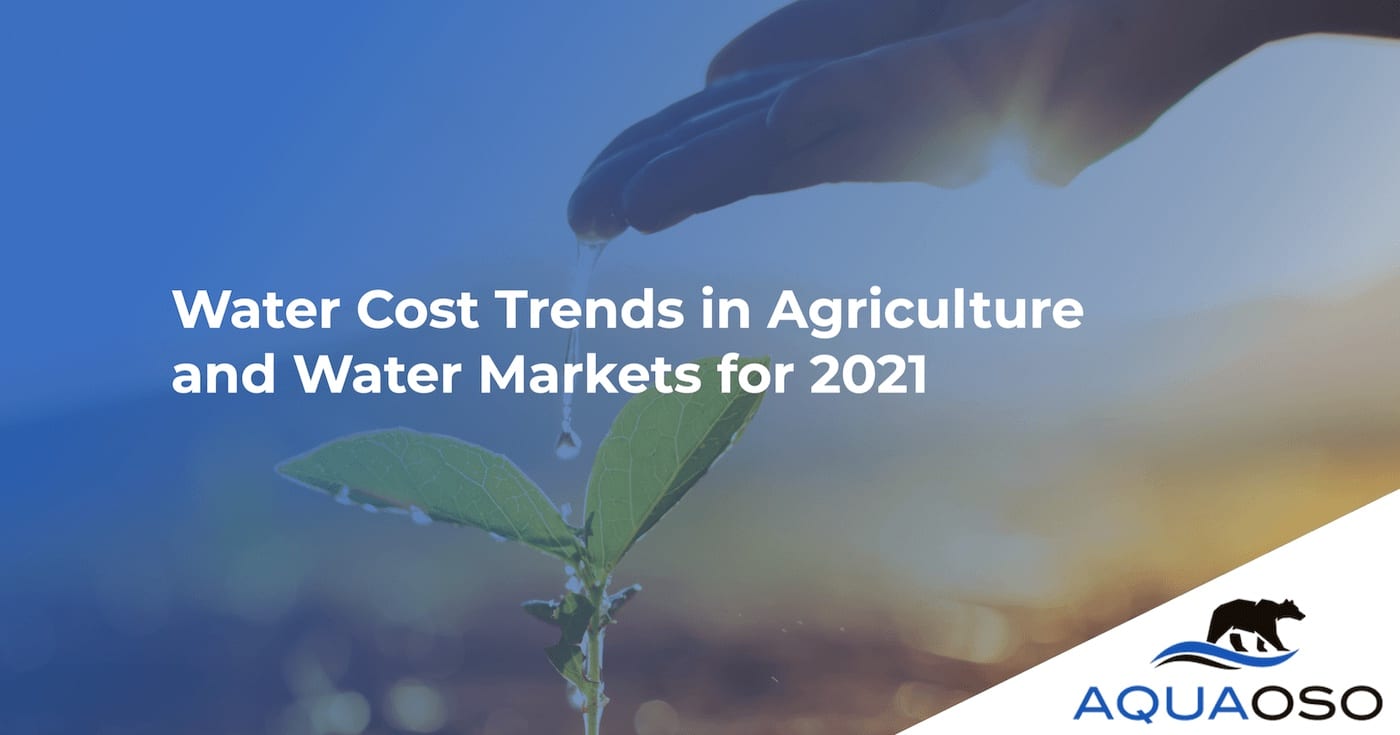 Water Cost Trends in Agriculture and Water Markets for 2021