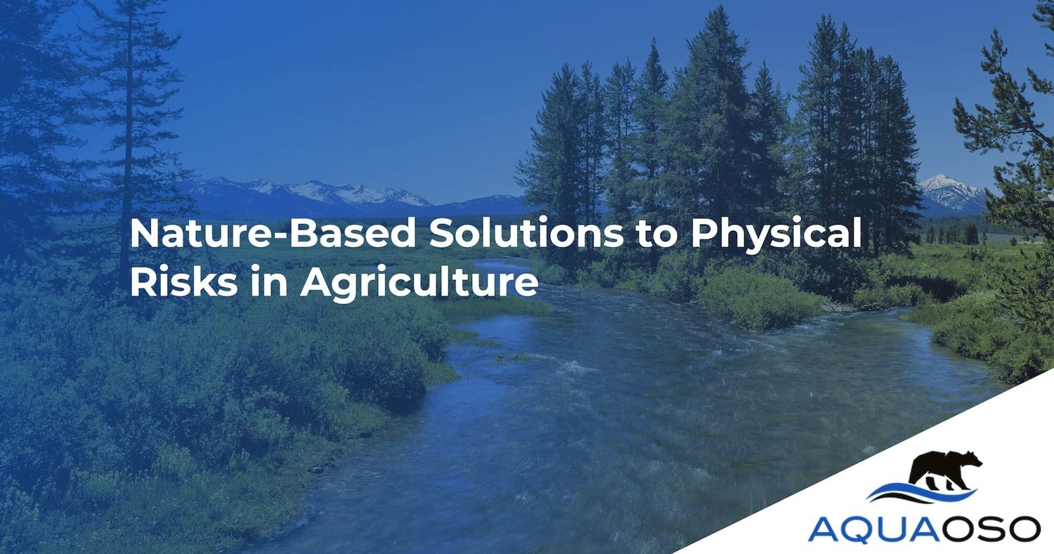 Nature-Based Solutions to Physical Risks in Agriculture