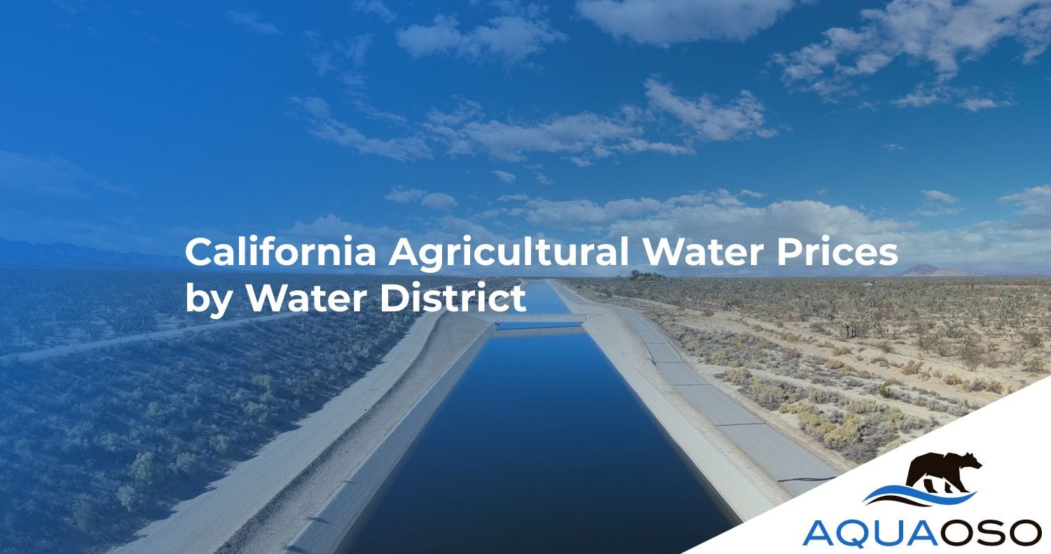 California Agricultural Water Prices by Water District